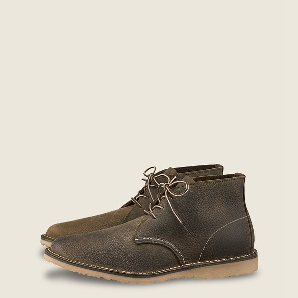 Zapatos Red Wing Heritage Hombre Verde Oliva - Weekender - Chukka Roughneck Cuero - 467-FODQGK